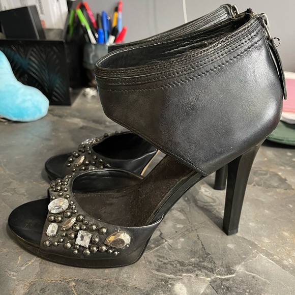 Nine west studded jewelled heels size 8.5 - Picture 5 of 7